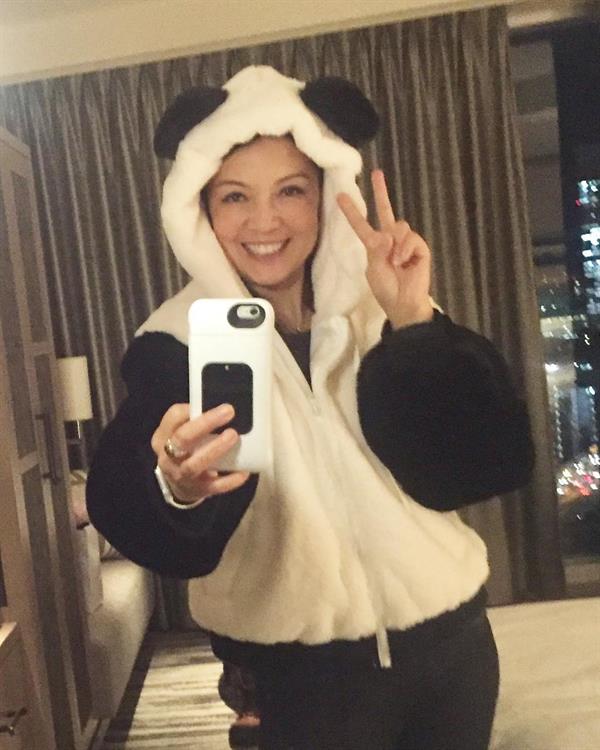 Ming-Na Wen taking a selfie