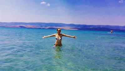 Sarah Hendrickson in a bikini