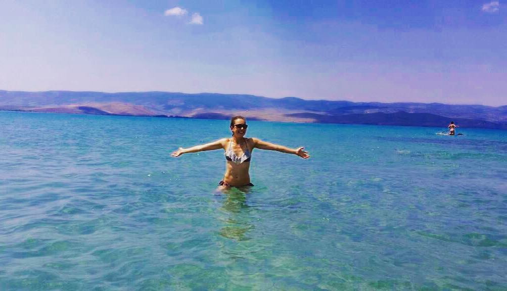 Sarah Hendrickson in a bikini