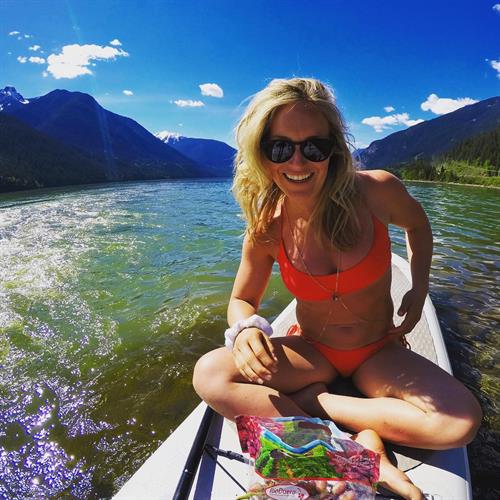 Jamie Anderson in a bikini