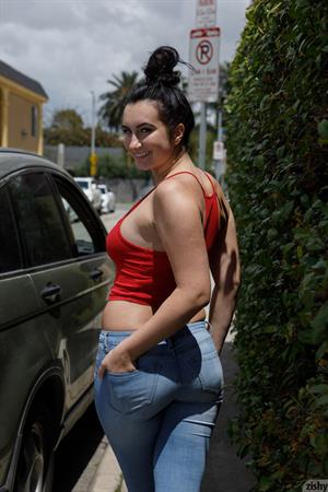 Sidney Alexis Topless in a Store