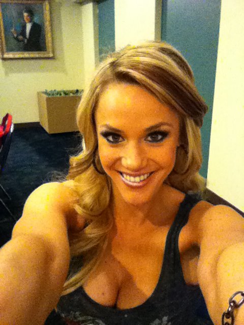 Tawna Eubanks McCoy in a bikini taking a selfie