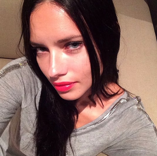 Adriana Lima taking a selfie