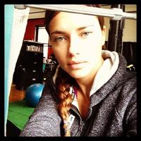 Adriana Lima taking a selfie