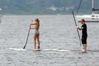 Taylor Swift paddleboarding in Westerly, Massachusetts 7/28/13 