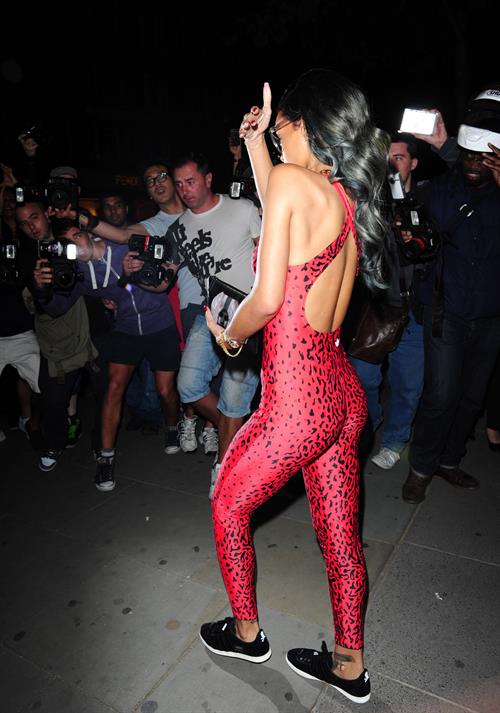Rihanna - Shows off her toned physique in London in a $198 Adidas Originals Opening Ceremony (19.07.2013) 