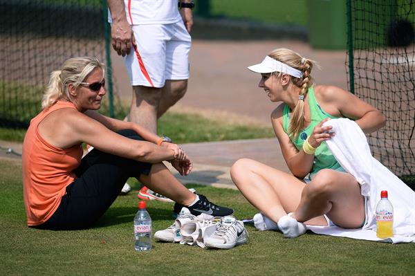 Sabine Lisicki During a Practice Session Wimbledon Lawn Tennis Championships in London 05.07.13 