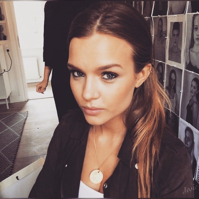 Josephine Skriver taking a selfie