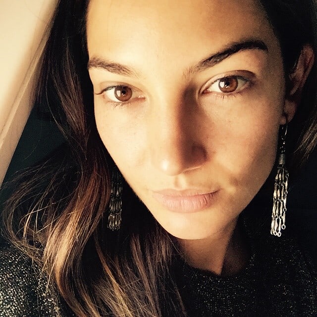 Lily Aldridge taking a selfie