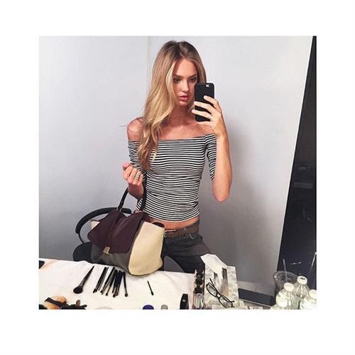 Romee Strijd taking a selfie