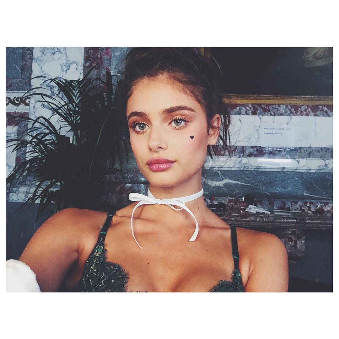Taylor Marie Hill in lingerie taking a selfie