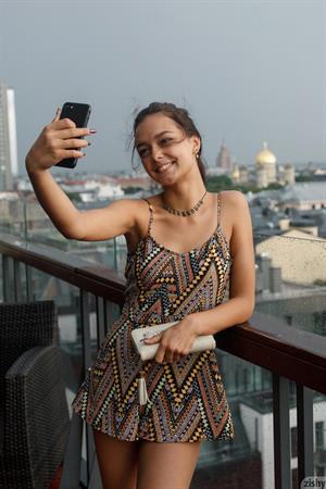 Karina Baru Pictures Slava in a Summer Dress