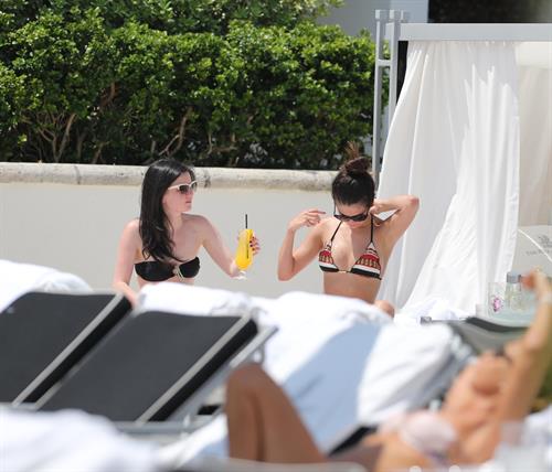 Selena Gomez in bikini by a hotel pool in Miami 5/11/13 