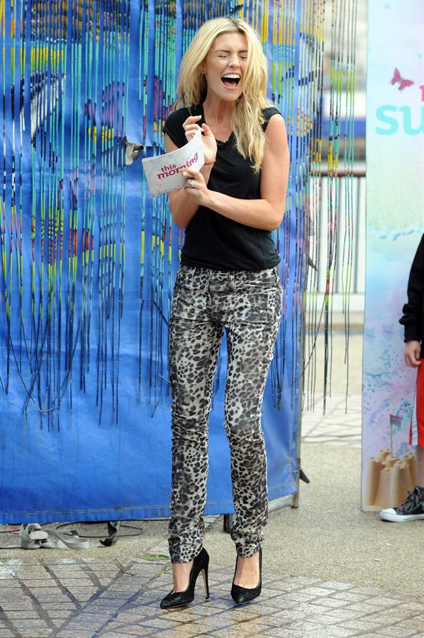 Abigail Clancy this morning set at the London studios on July 26, 2011