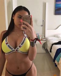 Astrid Nelsia in lingerie taking a selfie