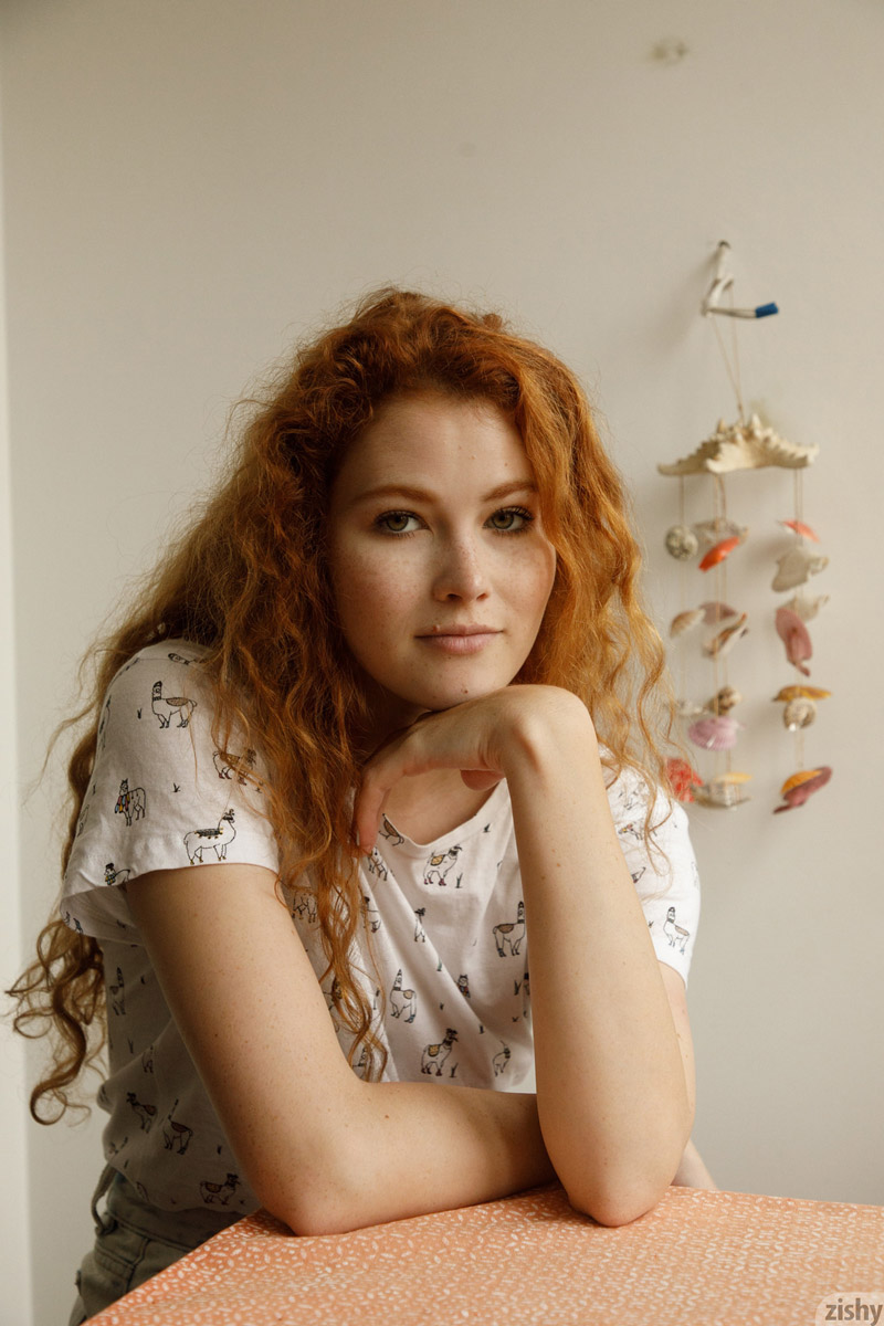 HD wallpaper: Heidi Romanova, women, redhead, house, room, chair, blouse | Wallpaper Flare