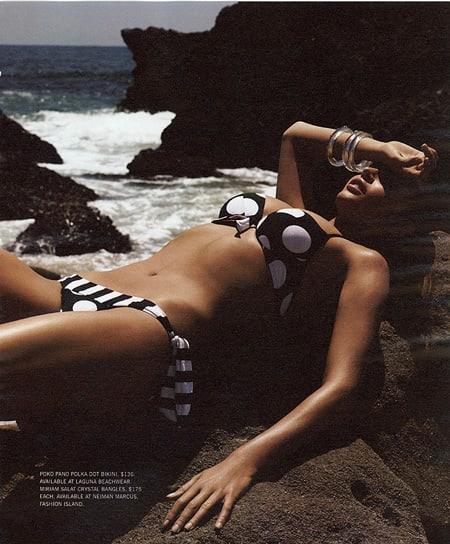 Julia Lescova in a bikini