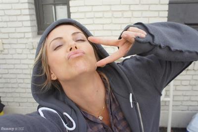 Charlize Theron taking a selfie