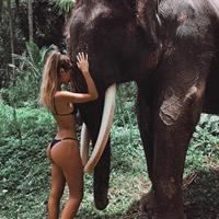 Pauline Tantot in a bikini - ass