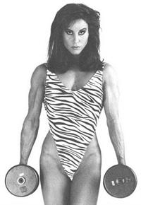 Rachel McLish in a bikini