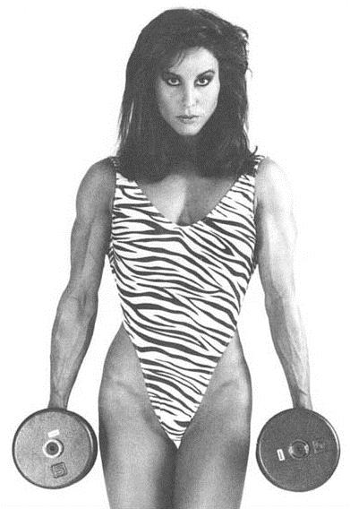 Rachel McLish in a bikini