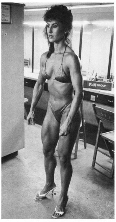 Rachel McLish in a bikini