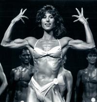 Rachel McLish in a bikini