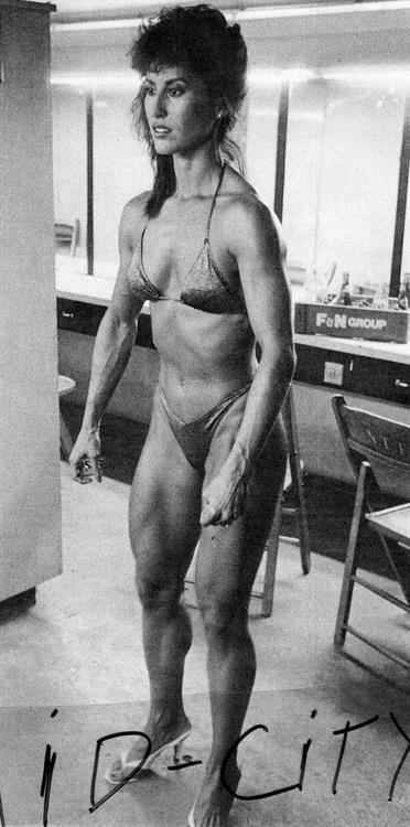 Rachel McLish in a bikini