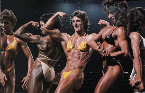 Rachel McLish in a bikini