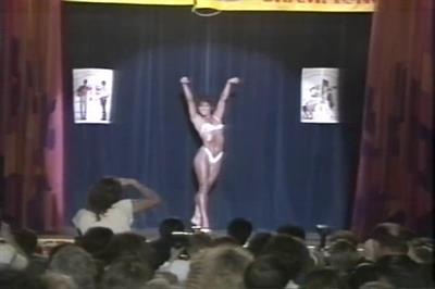 Rachel McLish in a bikini