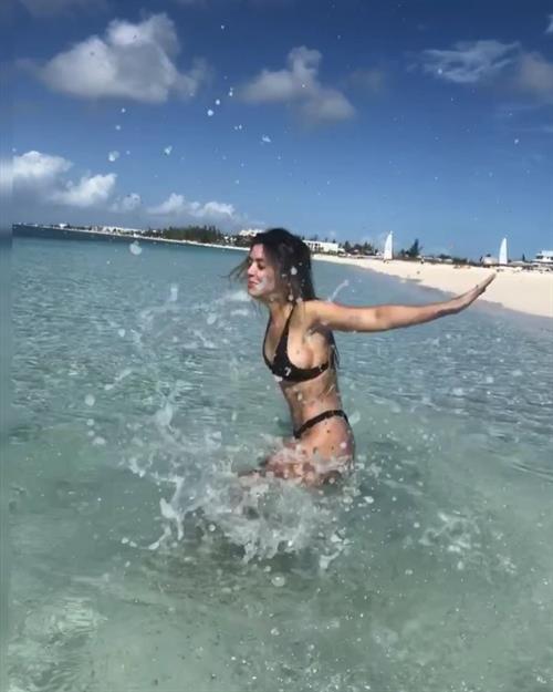 Nikki Blackketter in a bikini