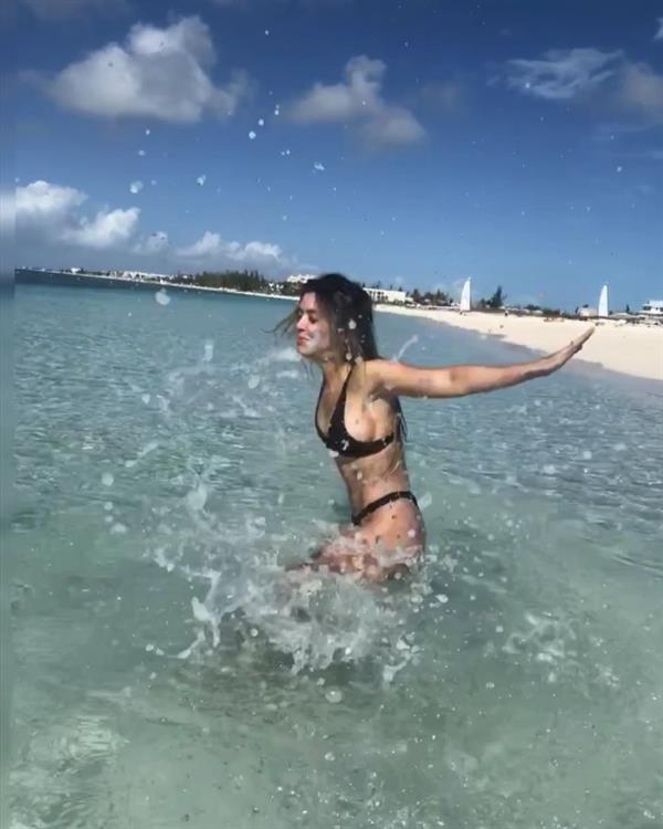 Nikki Blackketter in a bikini