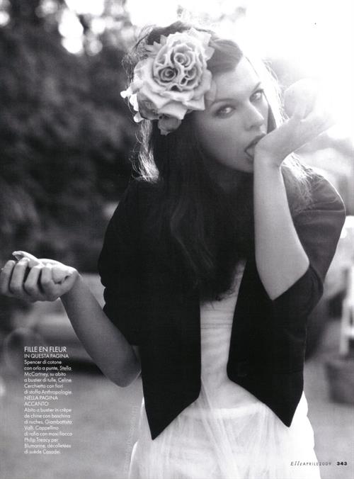 Milla Jovovich in a bikini