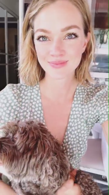 Lindsay Ellingson taking a selfie