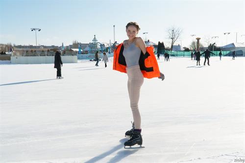 Faina Bona in a Jacket