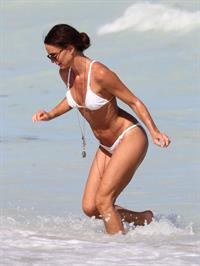 Gabrielle Anwar bikini candids on the beach in Miami 10/5/12 