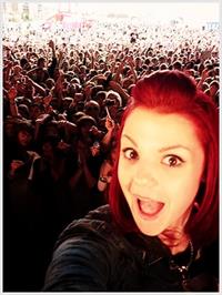 Kathryn Prescott taking a selfie