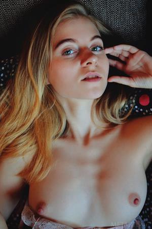 Melody Y Topless Pictures Shayla Cute Ginger shows off her shaved pussy