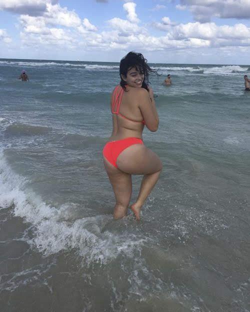 Riley Ticotin in a bikini - ass