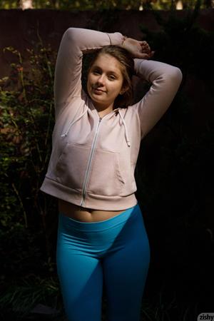 Fawn shows perky tits