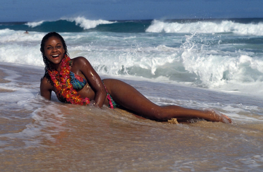 Lark Voorhies in a bikini
