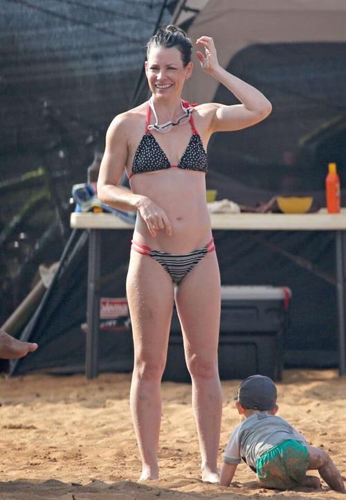 Evangeline Lilly in a bikini