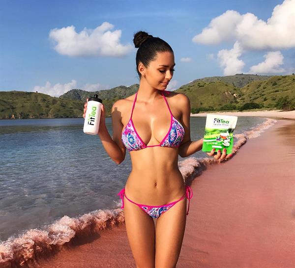 Helga Lovekaty in a bikini