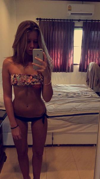 Anonymous in a bikini taking a selfie