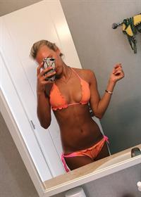 Anonymous in a bikini taking a selfie