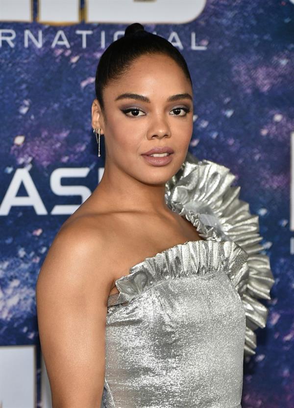 Tessa Thompson in a sexy dress at the premiere of  Men In Black: International . Scroll down to see her nude scene.











