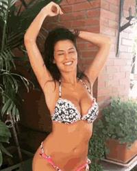 Eva Padlock in a bikini