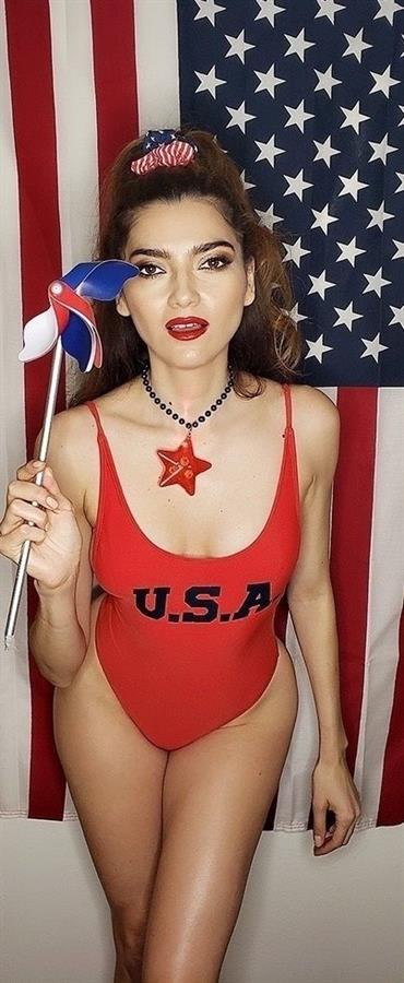 Blanca Blanco sexy swimsuit photo shoot for the 4th of July.











