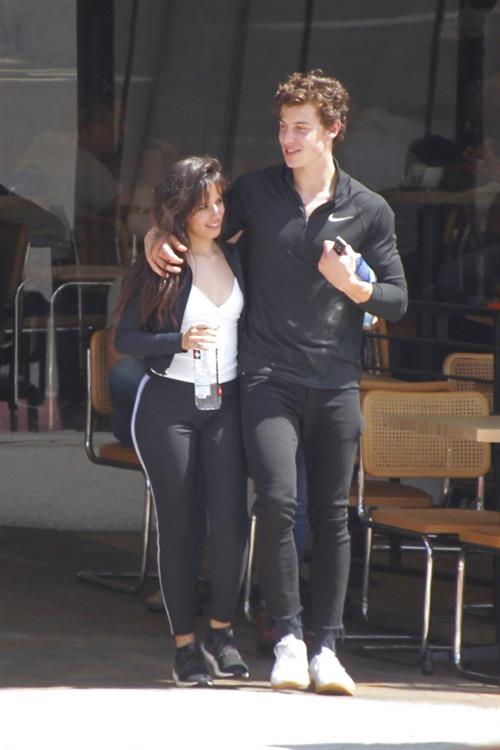 Camila Cabello Pictures Camila Cabello looking sexy seen in public with Shawn Mendes by paparazzi.
