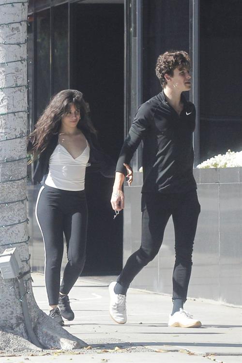Camila Cabello looking sexy seen in public with Shawn Mendes by paparazzi.





